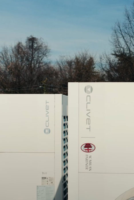 milanello sports center unità Clivet VRF sul tetto